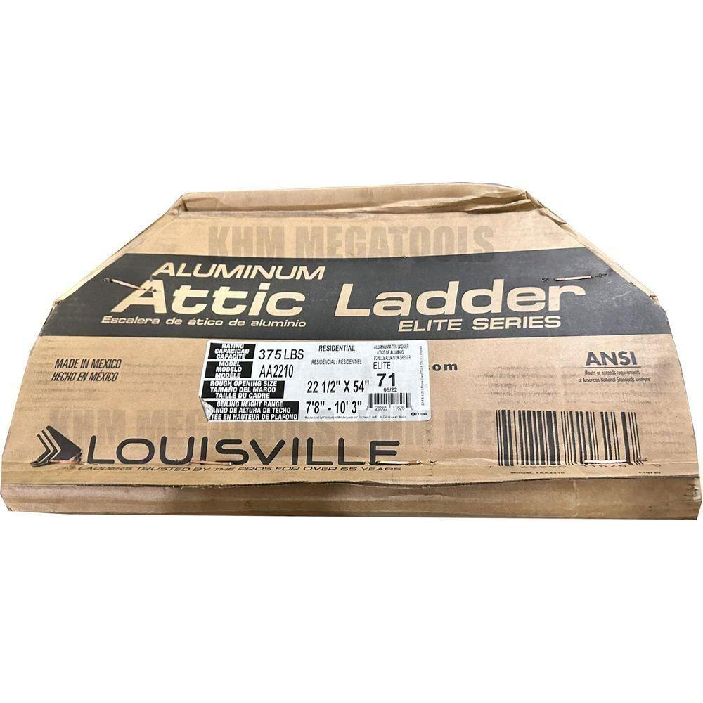 Louisville AA2210 Aluminum Attic Ladder  Louisville AA2210 Aluminum Attic Ladder